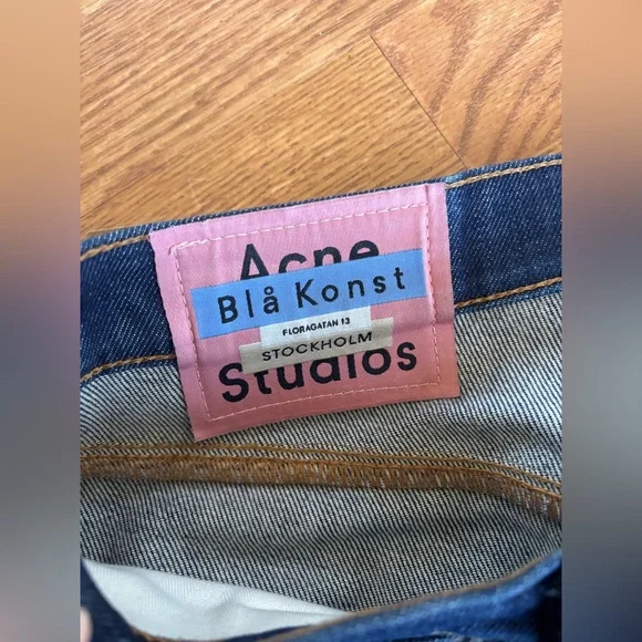 Acne Studios Max Jeans 29x32 Dark Wash Slim Straight Denim Scandinavian - Picture 4 of 11